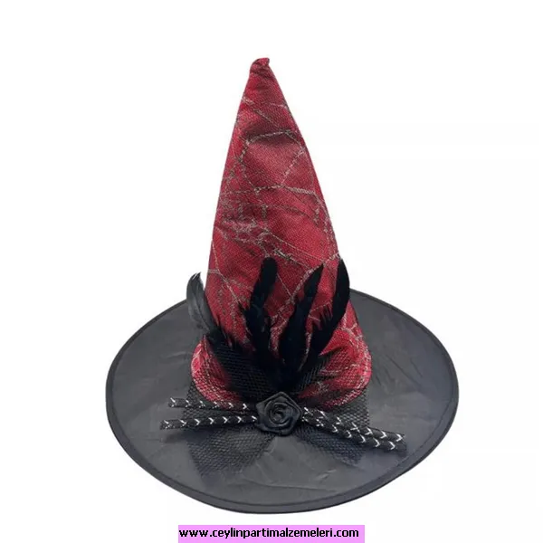 Halloween Cadı Şapkası Çiçekli